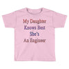 my daughter knows best shes anengineer Toddler T-shirt
