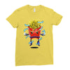 saiyan fries Ladies Fitted T-Shirt