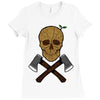 skull wood Ladies Fitted T-Shirt