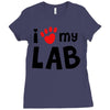 i love my lab labrador Ladies Fitted T-Shirt