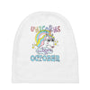 unicorns are born in october cute unicorn Baby Beanies
