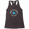 never trust an atom they make up everything Racerback Tank