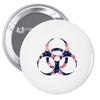 floral hazard Pin-back button