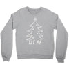 lit af christmas tree Crewneck Sweatshirt