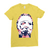michael myers floral mask Ladies Fitted T-Shirt