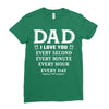 I Love You Dad Ladies Fitted T-Shirt