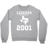 legends are born in 2001 hoodie 9 Crewneck Sweatshirt