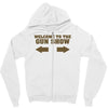 welcome to the gun show ron burdundy anchorman inspired gift funny Zipper Hoodie