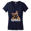 frenchies Women's V-Neck T-Shirt