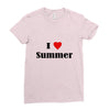 i love summer Ladies Fitted T-Shirt