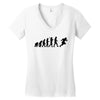 evolution of a rugby player t shirt top all black mens Women's V-Neck T-Shirt