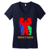 wreck it ralph silhouette Women's V-Neck T-Shirt