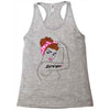 girl power survivor breast cancer Racerback Tank