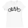 bike tandem Ladies Fitted T-Shirt