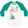 popeye spinach retro mens funny 3/4 Sleeve Shirt