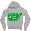 gps logo free exit 63 beach haven Zipper Hoodie