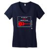 anti war guitar folk music writers Women's V-Neck T-Shirt