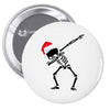 skeleton dabbing christmas Pin-back button