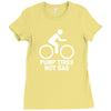 funny eco bicycle (2) Ladies Fitted T-Shirt