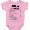 July Girl Facts Leo Baby Onesie