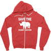 chubby unicorn Zipper Hoodie