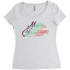 merry christmas Women's Triblend Scoop T-shirt