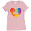 Rainbow Equality Heart Ladies Fitted T-Shirt