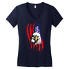 american eagle usa flag head V-neck tee