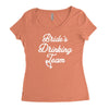 bride's drinking team diamond ring bachelorette Women's Triblend Scoop T-shirt