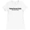 national sarcasm society funny t shirt college Ladies Fitted T-Shirt