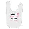 Happy Fathers Day Daddy! Baby Girl Any Name Customized Baby Bibs