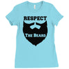 respect the beard Ladies Fitted T-Shirt