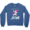 unicorns are born in june Crewneck Sweatshirt