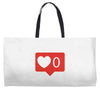 no love notification Weekender Totes