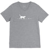 rope heart cat V-Neck Tee