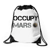 Occupy Mars Shirt Drawstring Bags