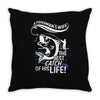 the best catch of his life! Throw Pillow
