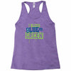i bleed blue and green Racerback Tank
