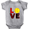 love softball Baby Onesie