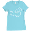 rude hands, ideal gift or birthday present. Ladies Fitted T-Shirt