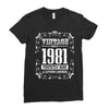 vintage made in 1981 perfectly aged a living legend Ladies Fitted T-Shirt