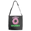 donut worry Adjustable Strap Totes