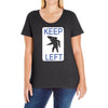 keep left shark Ladies Curvy T-Shirt