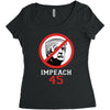 Impeach 45 Stop Trump Women's Triblend Scoop T-shirt