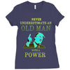 never underestimate an old man with a Ladies Fitted T-Shirt