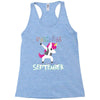 september born unicorns Racerback Tank