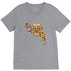 women's sugar skull purple V-Neck Tee