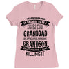 Super Cool Granddad Of A Freaking Awesome Grandson Ladies Fitted T-Shirt