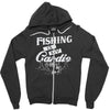 fishing is my cardio Zipper Hoodie