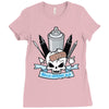 skull emblem Ladies Fitted T-Shirt